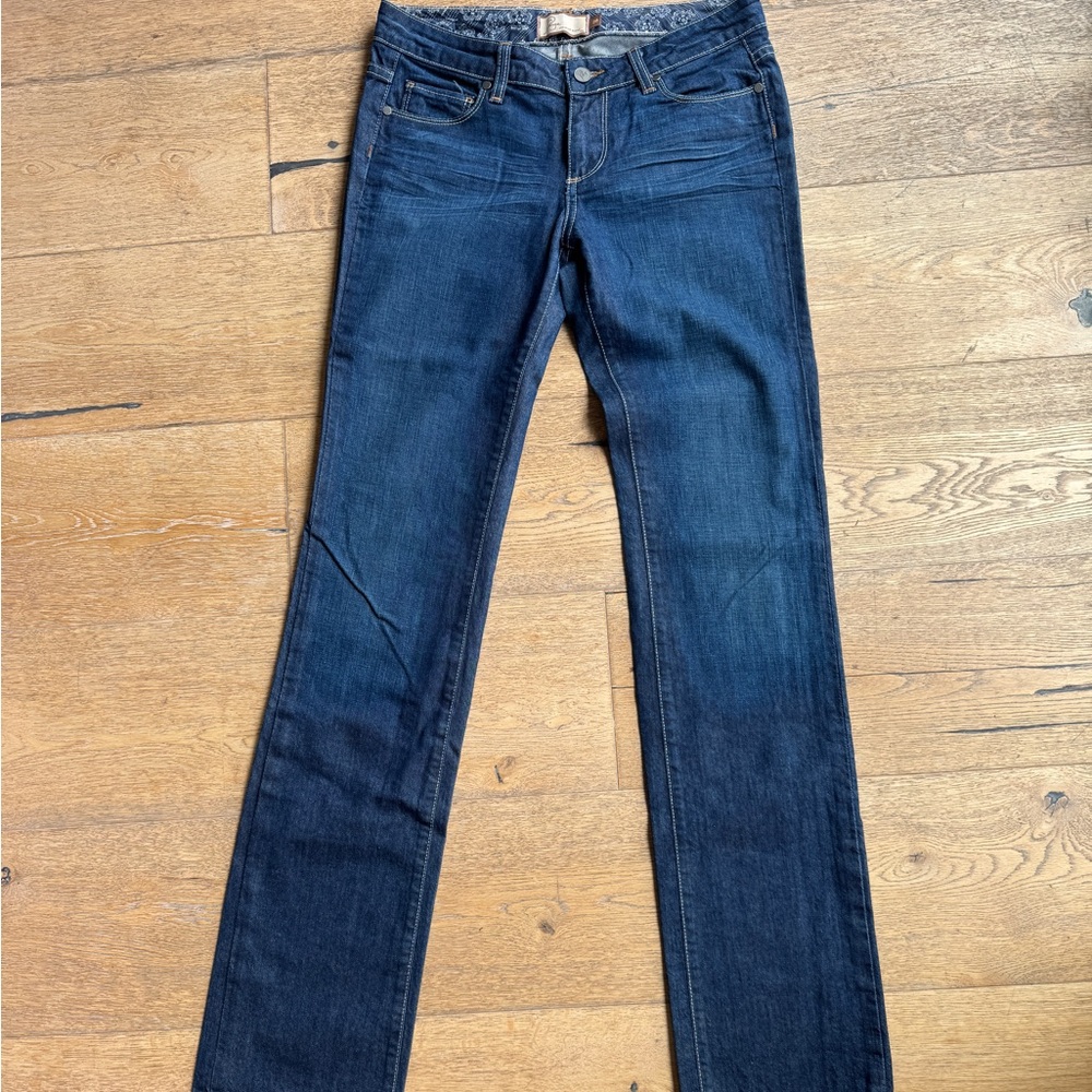 PAIGE Melrose Dark Indigo Straight Leg Jeans